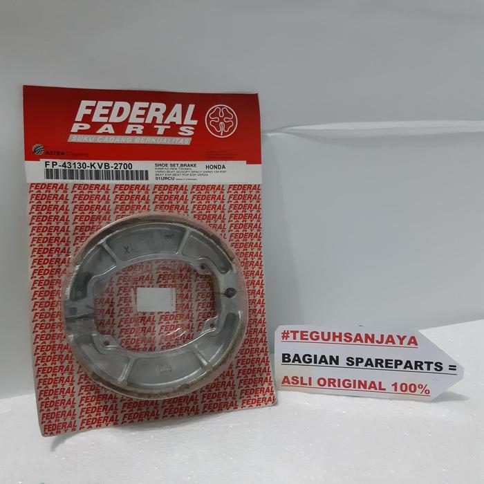 Kampas Rem Belakang Tromol Kvb Beat Vario Spacy Scoopy Asli Federal Terbaruu