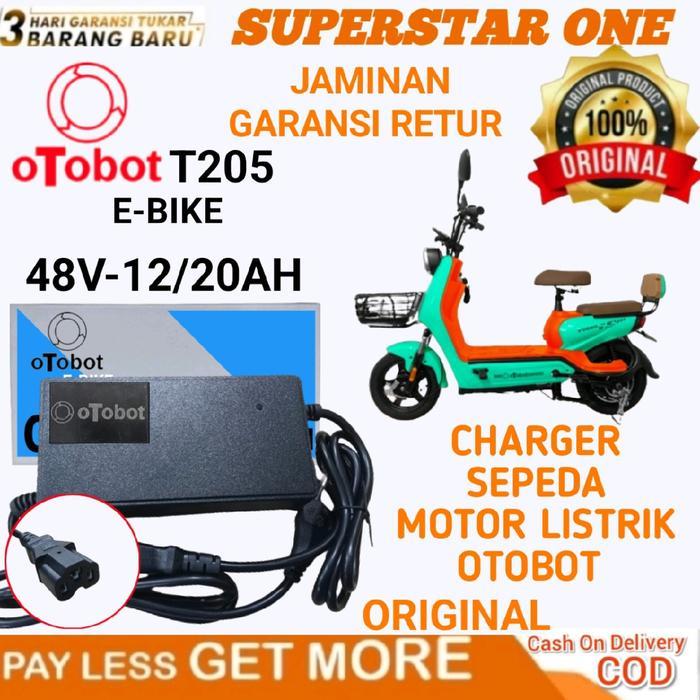TERLARIS Casan/Charger Sepeda Listrik OTOBOT T205 48V12/20AH READY