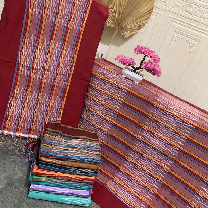 Kain Songket Sibolang Rasta Pelangi Sarung Diskon Sell