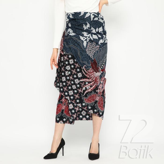 ROK BATIK SPAN Skirt Lilit Kebaya Instan Modern Wanita Motif BEST SELLER 725099 Cap 72 - Rok Batik L