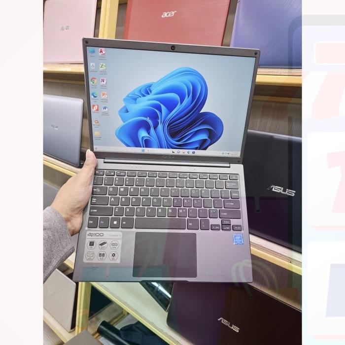 Laptop Leptop Axioo SLIMBOOK 13 Intel Celeron N4020 RAM 6GB SSD 128GB WINDOWS 11 Kondisi bagus warna
