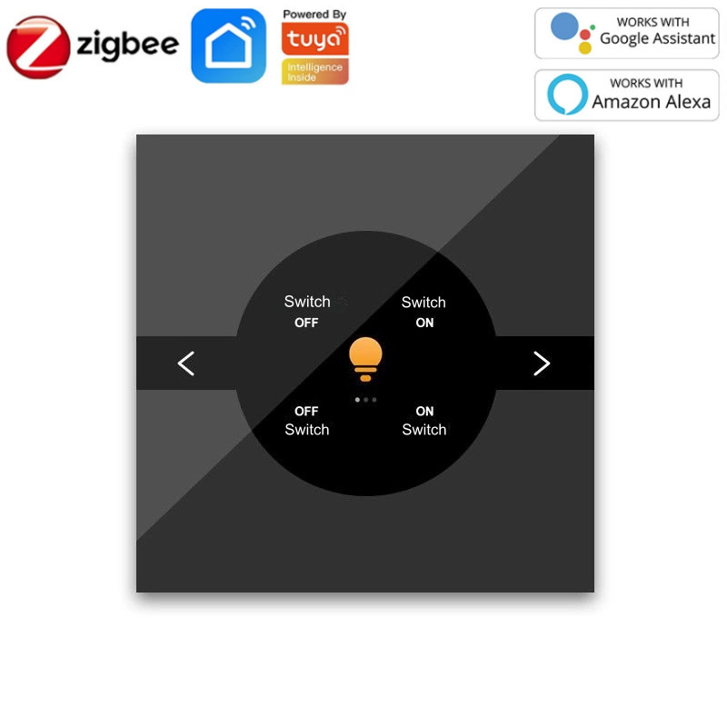 Shineknot Tuya Zigbee Smart Switch Automation Residential Smart Electrical Switch 4gang4 Way Alexa
