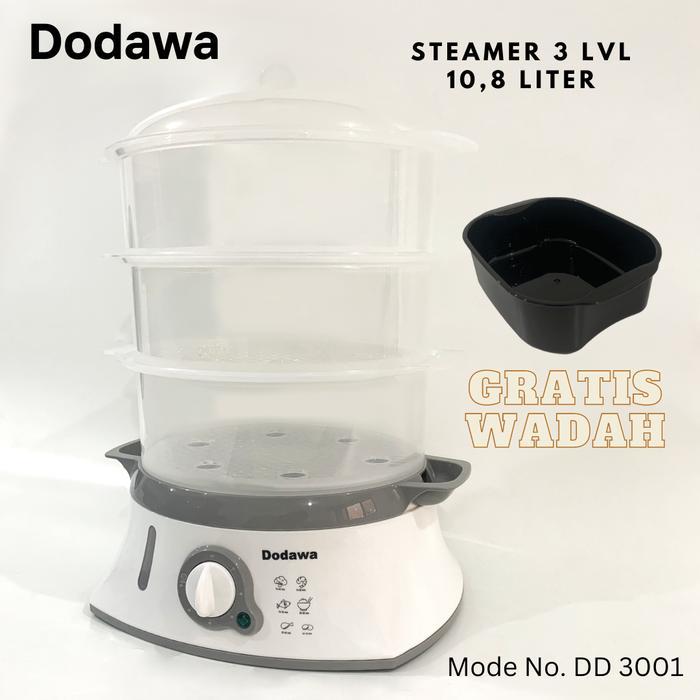 Electric Steamer 3 Level / Alat kukus dimsum 3 tingkat / Mesin kukusan