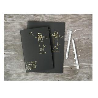 M Motley Cat Bla Paper Plain Noteok B5 Buku Tulis Kertas Hitam s B5