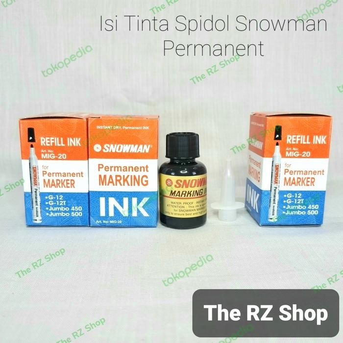 

New Isi Ulang Tinta Spidol Snowman Permanent MIG-20 (Snowman)