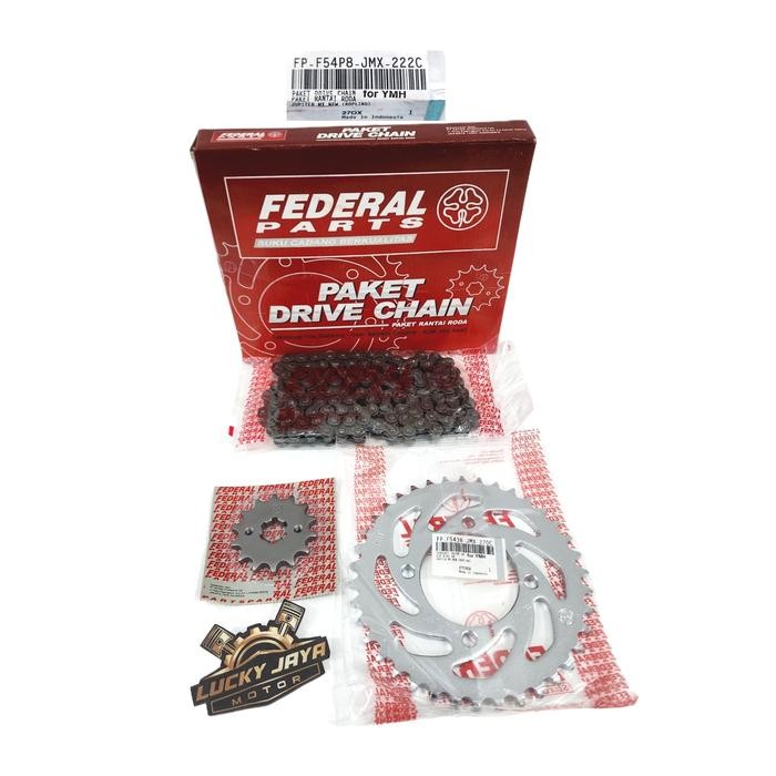 KOLAHA_KASIMAN - GEARSET RANTAI MOTOR JUPITER MX NEW 135 KOPLING FEDERAL