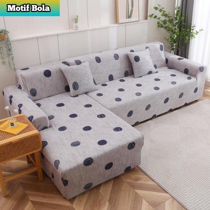 COVER SOFA L SHAPED SIKU SUDUT SARUNG SOFA POLOS STRETCH ELASTIS