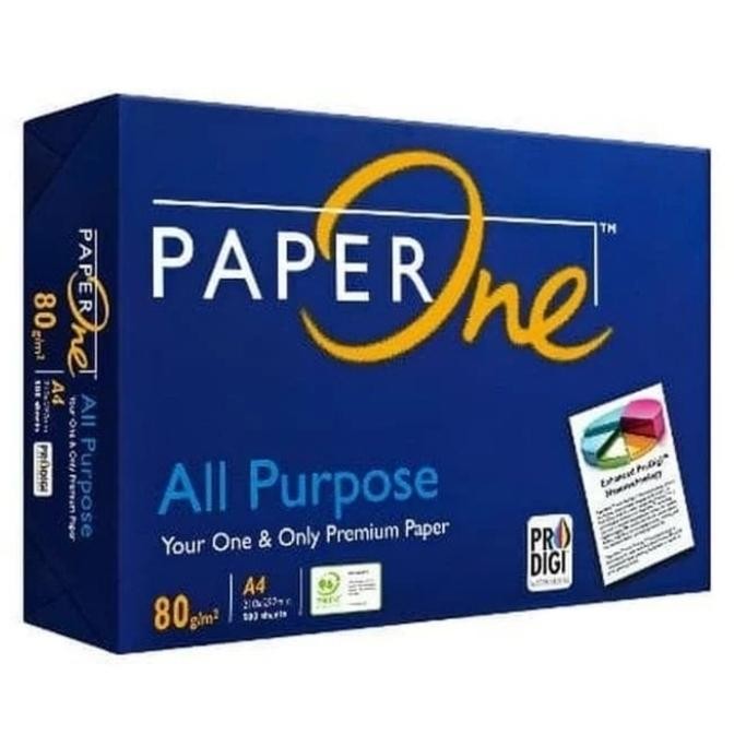 

NEW PRODUK KERTAS HVS PRINT & FOTOCOPY A4 80GSM PAPER ONE 1RIM 500LBR WARUNG ARA67