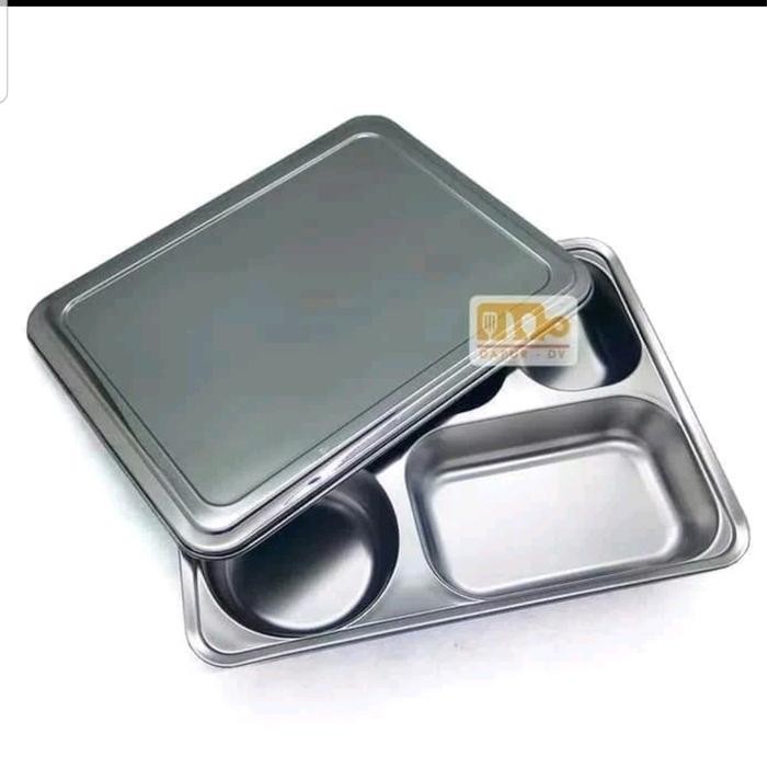 Piring Sekat Prasmanan Stainless/Nampan Sekat Food Tray Stainless