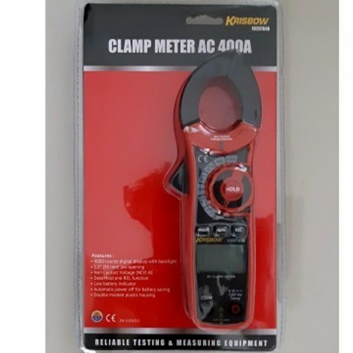 Krisbow Kw0600286 Digital Ac Clamp Ampere Meter 400A Tang Ampere Mini