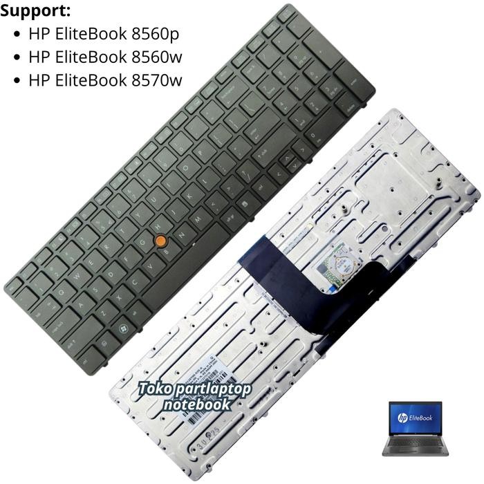 Afud Terang Jaya Keyboard Laptop Hp Elitebook 8560P 8560W 8570W Original