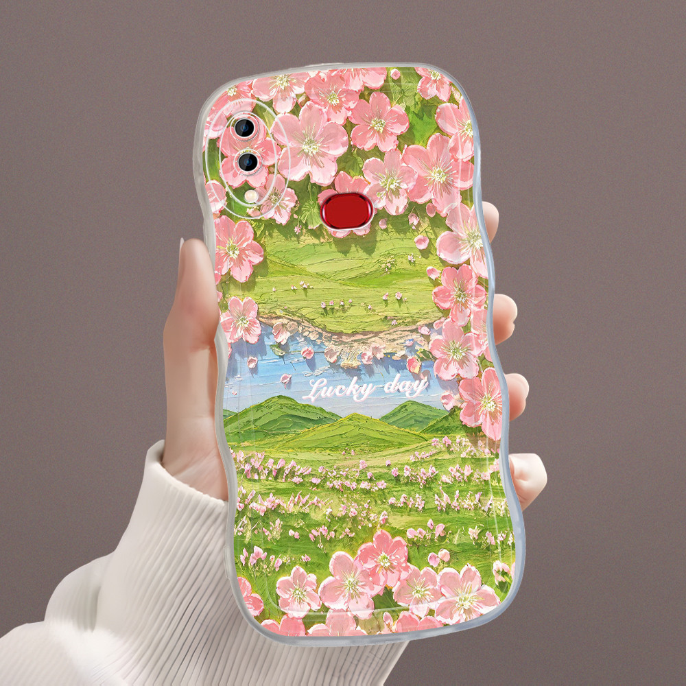 Casing Hp Untuk Compitable With Samsung Galaxy A10S Case Softcase Kesing Soft Cassing Bunga 4098