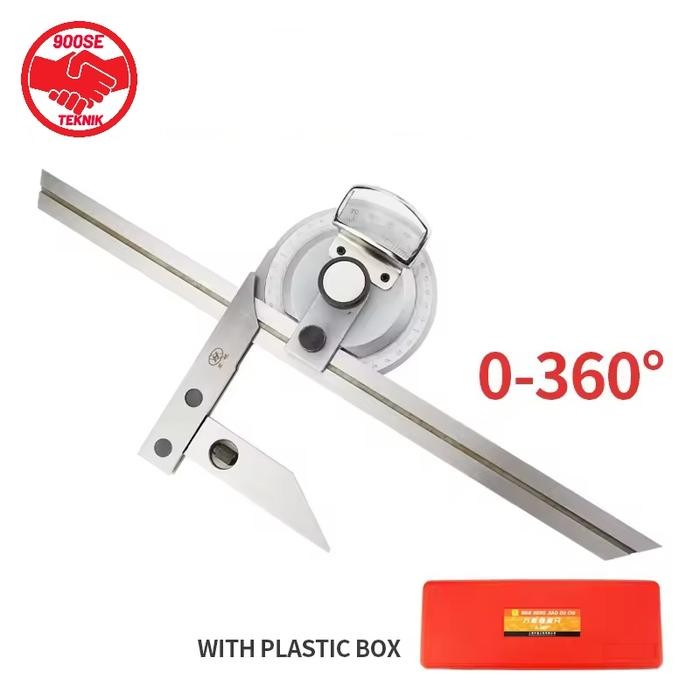 

Terlaris! Combination Square 0-360 Derajat Universal Bevel Protractor 0-360