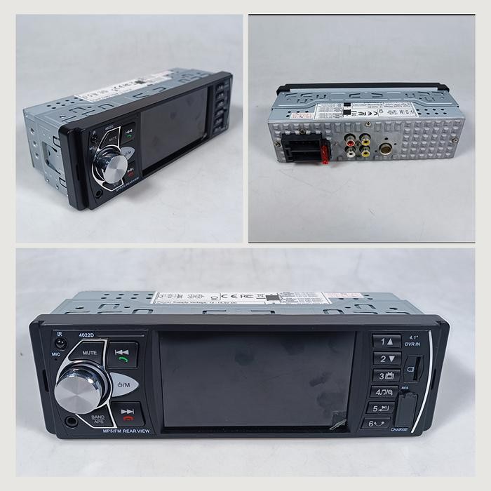 DISKON Single Din Tape Mobil Audio Bluetooth MP5 Parkir Monitor Plug ISO 4.1 Inch Single Din Mobil