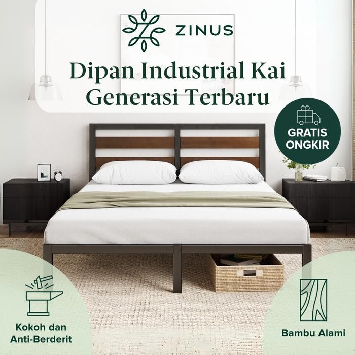 Dipan Industrial Zinus Kai DIY Bed In a Box Furniture