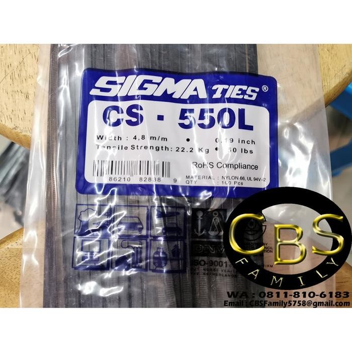 

Kabel Ties / Kabel Tis / Cable Tie Cs 550 L Hitam 55 Cm Sigma Cs550L