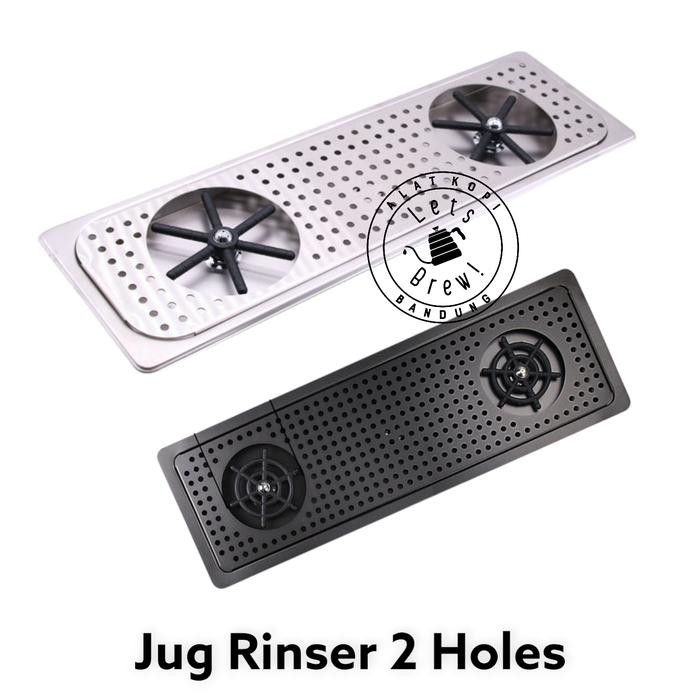 Jug Rinser 2 holes / Dual Glass Rinser bahan Stainless / Jug Rinser 2H