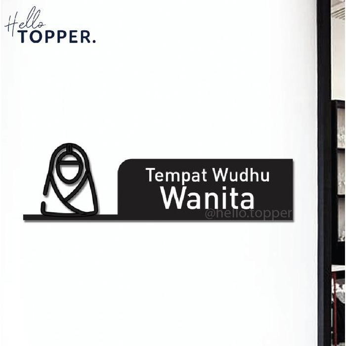 

Sign Akrilik Tempat Wudhu Wanita Acrylic Signage Hollow UV Print
