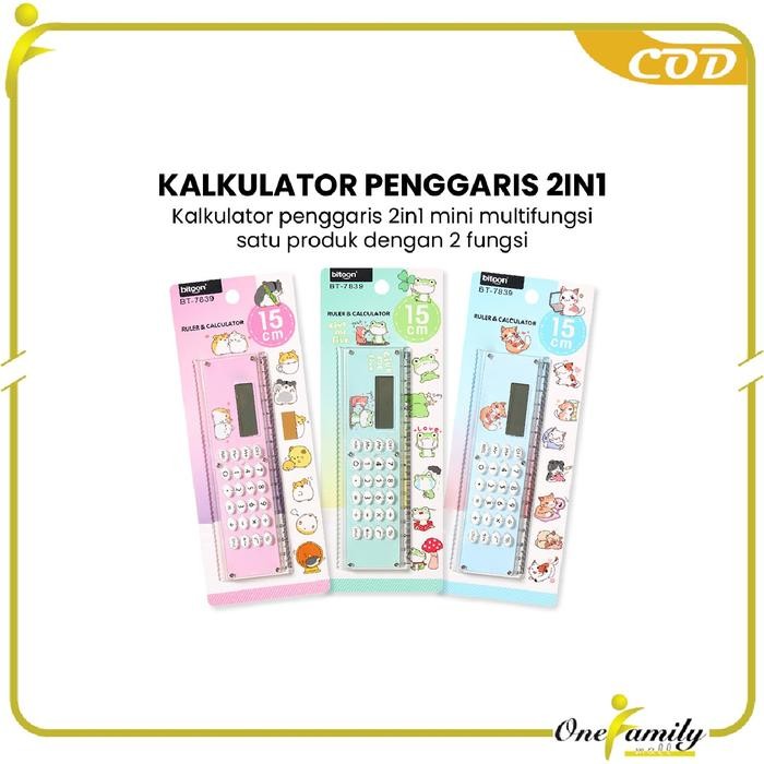 

[COD] OFM A65 Kalkulator Penggaris Karakter 2IN1 Mini Portable Multifungsi Perlengkapan Sekolah Anak