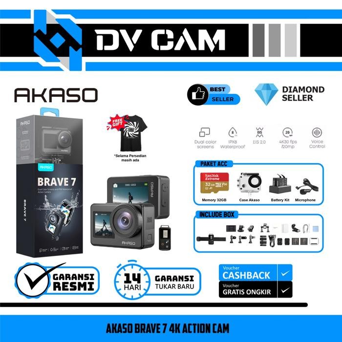 Akaso Brave 7 4K Action Cam Camera Akaso Brave7 Shopeseler