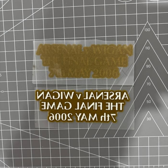 patch remake hk mdt arsenal vs wigan final 2006 velvet flock [kualitas terbaik]