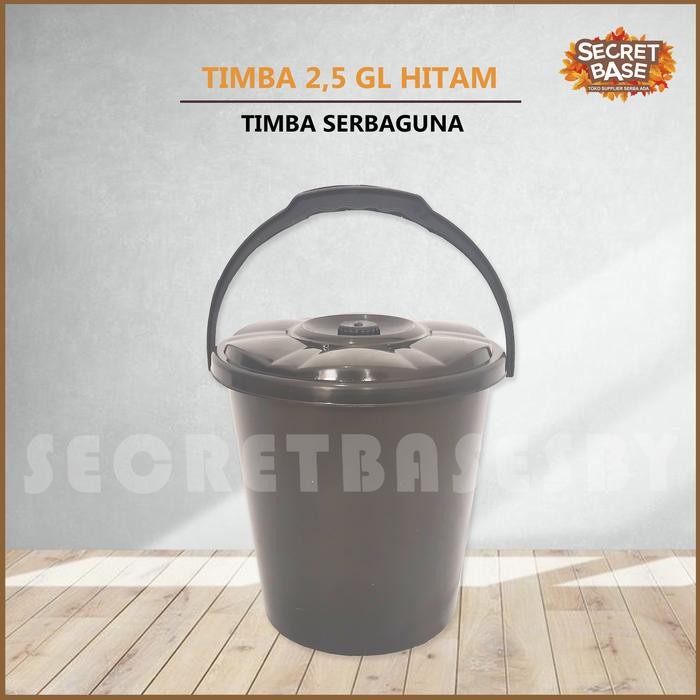 [COD] TIMBA AIR TUTUP - Beli Lokal / Gagang / Timba Plastik / Ember Tutup / Ember Murah Coklat