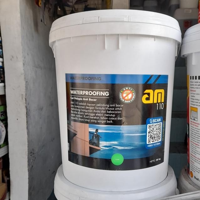 Terbaik Am110 Cat Pelapis Anti Bocor Waterproofing 20Kg Green 100% Ori
