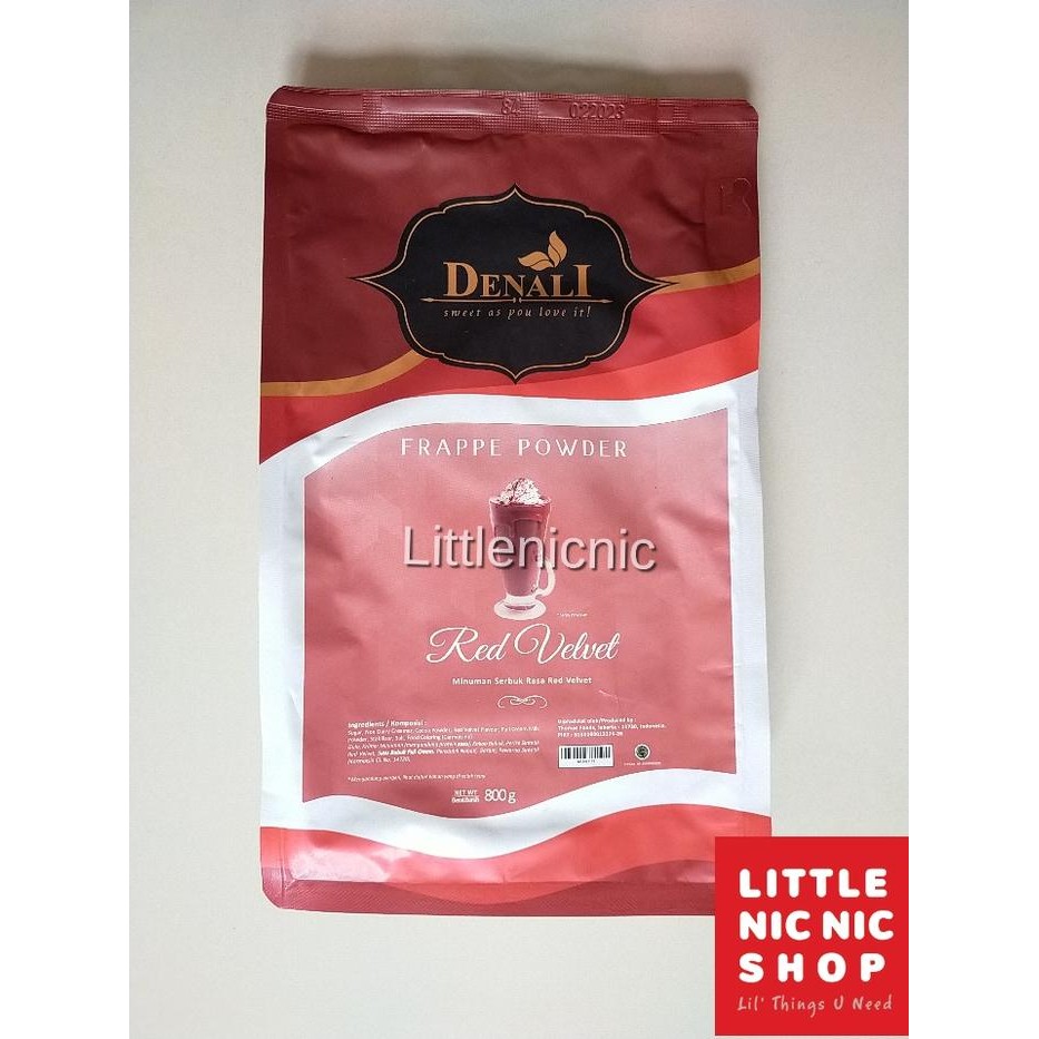 

New Denali Red Velvet Drink Powder Bubuk Minuman Rasa dipakai di Cafe
