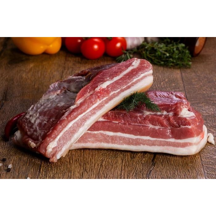 Pilihan- Samcan / Pork Belly / Daging Babi 5 Lapis Fresh Potongan Kotak - 1Kg