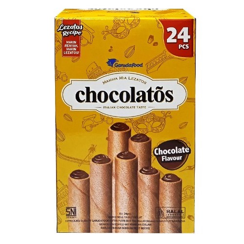 

S63983 CHOCOLATOS ROLL CHOCOLATE WAFER 24`SX14GR BOX MAJU BERSAMA (20250910)