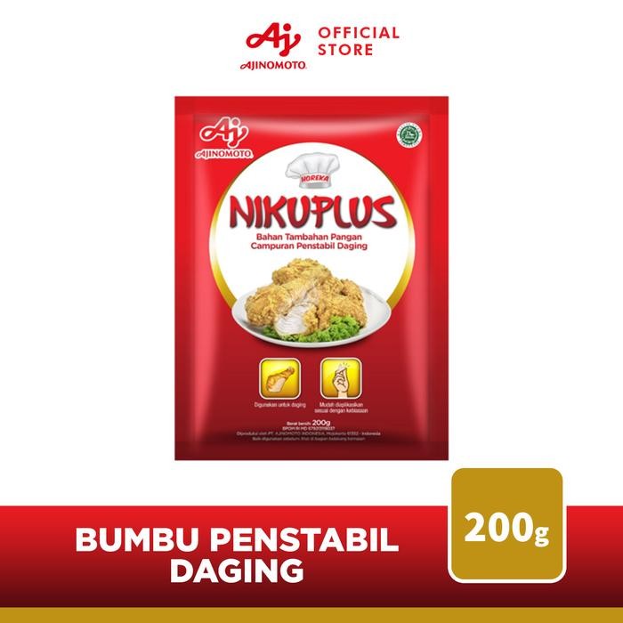 

Pilihan- Nikkuplus Bumbu Penstabil Daging Ajinomoto 200G Meat Improver