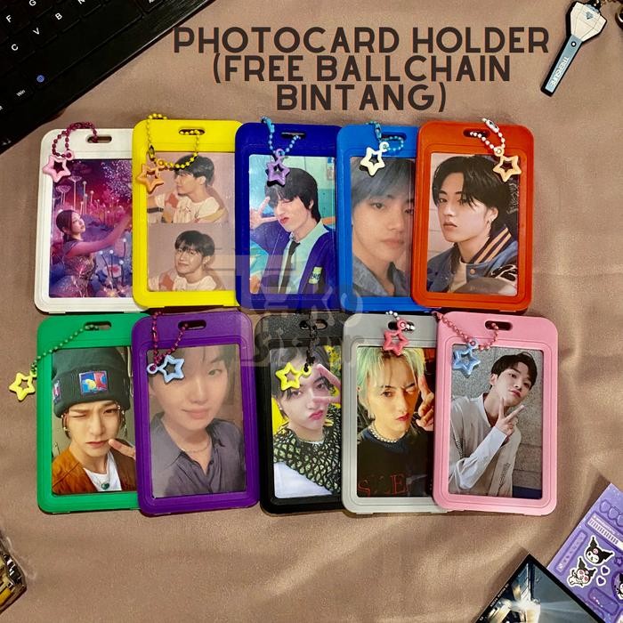 

New PHOTO CARD HOLDER 2 SISI PVC FREE BALLCHAIN & CHARM TERMURAH
