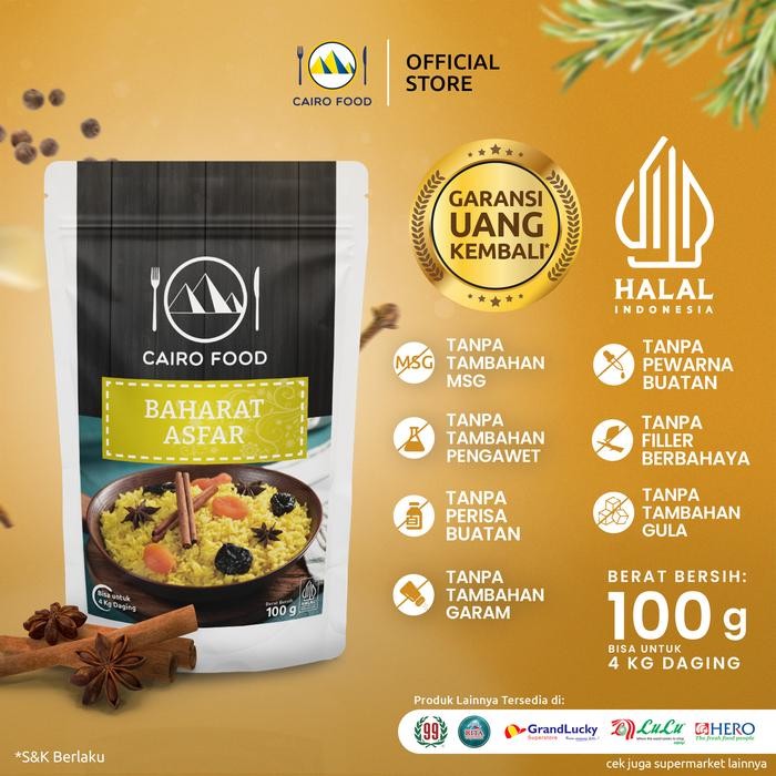 

Stok Baru Bumbu Baharat Asfar - Cairo Food 100 gr