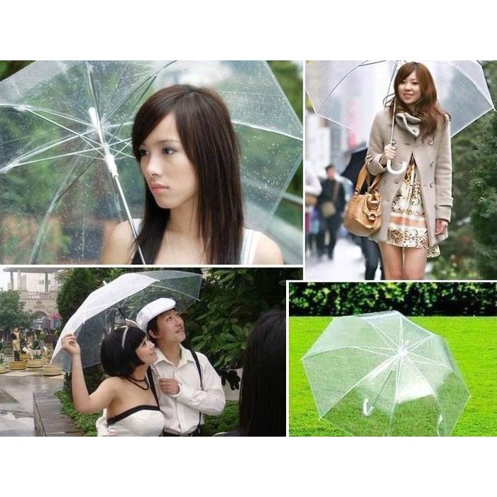 RJ Payung Transparan untuk prewedd , fashion dll