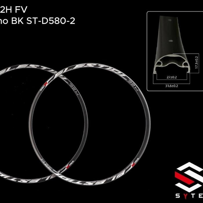 Banyak Dicari Satu Biji Rims Syte Celestial St-D580-2 27.5 Fv 32H Hitam Terlariss 
