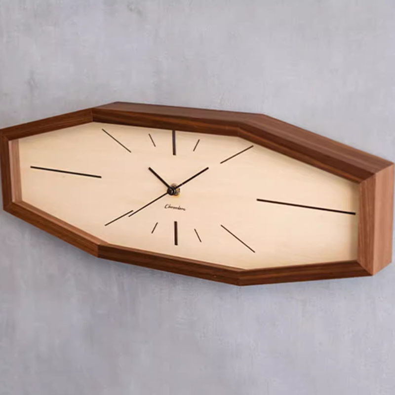 Living Room Digital Clock Wall Wood Aesthetic Japanese Vintage Minimalist Wall Clock Vintage Movemen