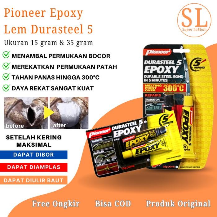 Lem Mesin Tahan Panas 300C Durasteel Epoxy Lem Knalpot Radiator Besi