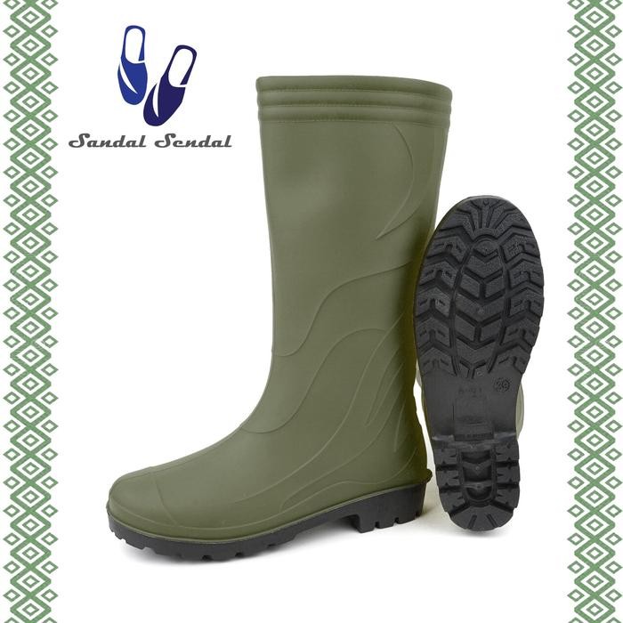 Compass - Sepatu Boot Tinggi Ss Hijau - Bot Boots Tinggi Petani Proyek Konstruksi Pvc Anti