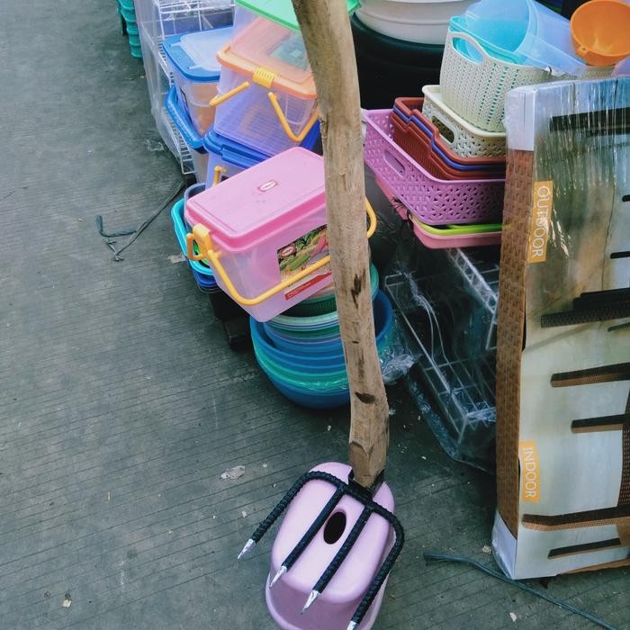 Cangkul Garpu Lokal Besi Asli