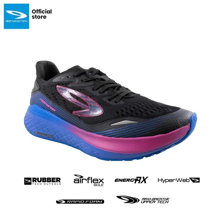Specs Sport'S - Sepatu Lari Nineten Aurorun - Hitam/Biru/Ungu Olahraga Running Outdoor