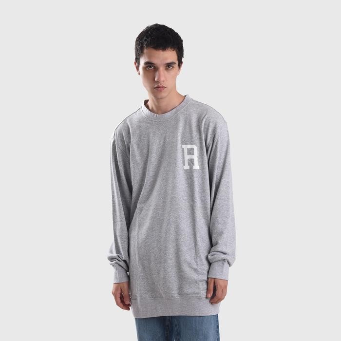 Roughneck CT023 Grey Sig R White Crewneck terlaris