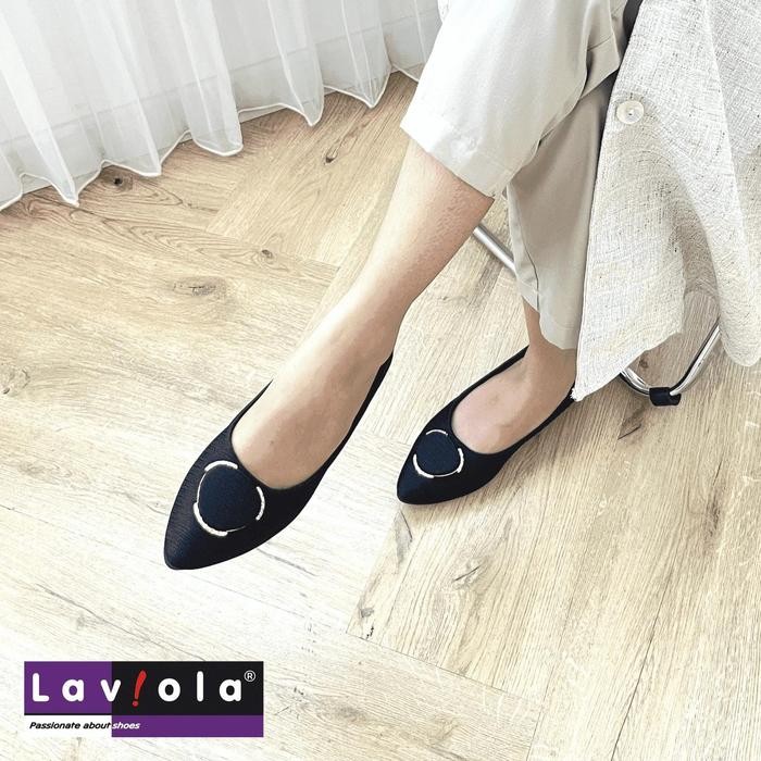 P0B2  Laviola 4453 Lsf - Sepatu Flat Shoes Wanita Black,Brown, Maroon Shoes Kerja