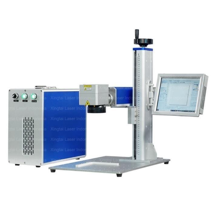 Mesin Laser Fiber / Fiber Laser Marking Machine 100 Watt Portable Include Computer