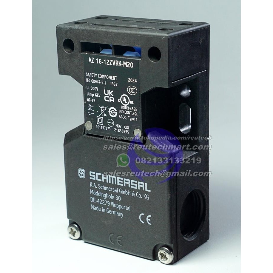 Schmersal AZ16-12ZVRK-M20 101157373 Safety Switch AZ 16-12ZVRK-M20
