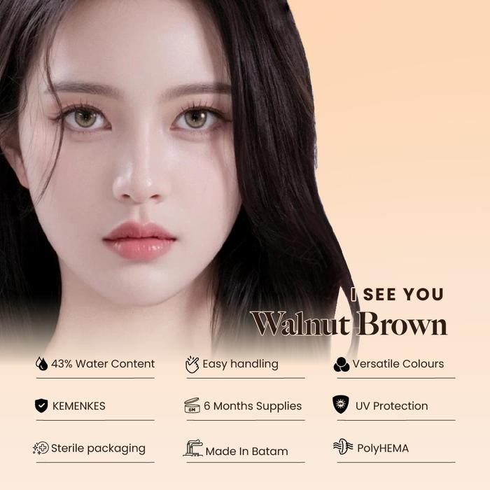 bqw3- I See You Walnut Brown Monthly Softlens Warna Bulanan