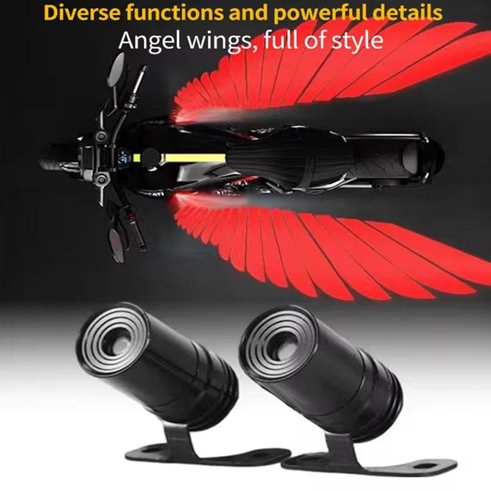 2pcs Motorcycle LED Underbody Light Projector Ghost Angel Wings Laser Light DC12V LED Motorcycle Dec