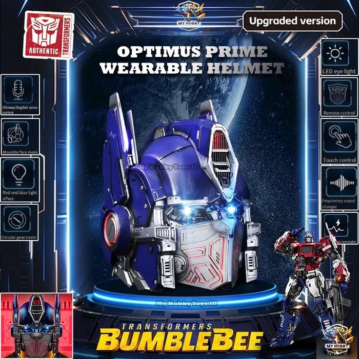 SALE 100% ORI HELM TRANSFORMERS ROBOT KEPALA OPTIMUS PRIME COSDPLAY VOICE CONTROL TOUCH SENSOR