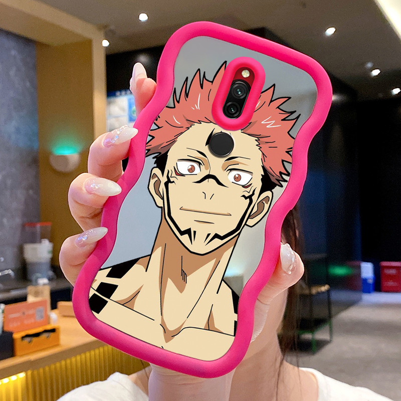Casing Untuk Xiaomi Redmi 8 Case Casing Pola Anime pria Kesing HP Cesing Macaron Mirror Kasing Silik