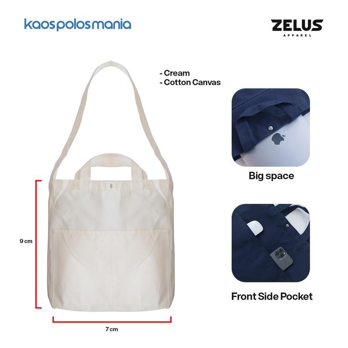TOTE BAG SOHO BAHAN COTTON CANVAS PREMIUM