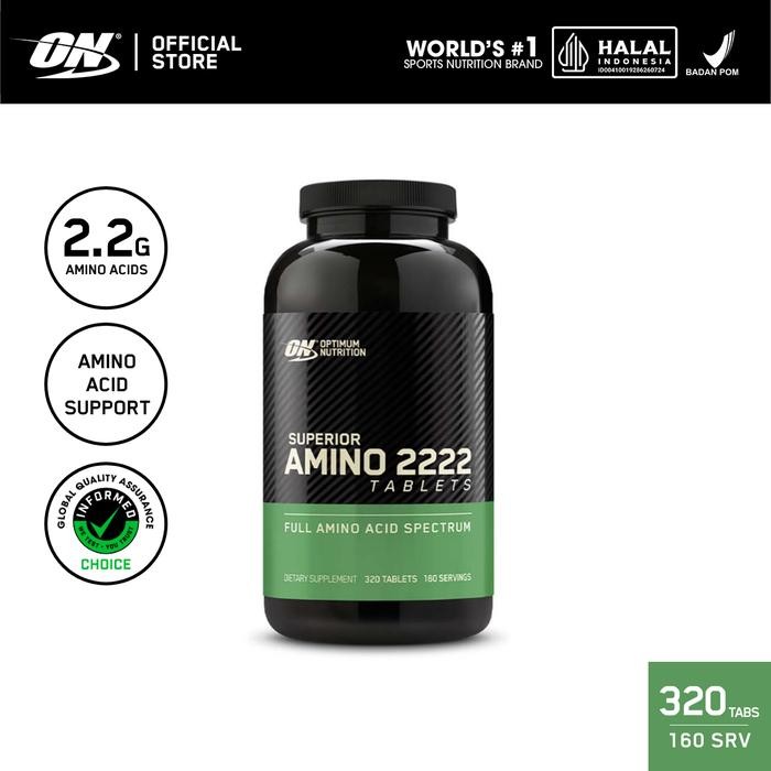 Optimum Nutrition Superior Amino 2222 - Suplemen / Gym / Asam Amino / Kapsul